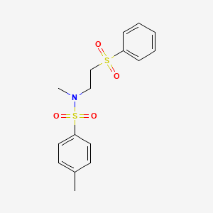 molecular formula C16H19NO4S2 B15466663 N-[2-(Benzenesulfonyl)ethyl]-N,4-dimethylbenzene-1-sulfonamide CAS No. 58921-75-8