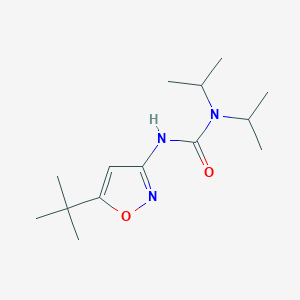 molecular formula C14H25N3O2 B15466684 N'-(5-tert-Butyl-1,2-oxazol-3-yl)-N,N-dipropan-2-ylurea CAS No. 55808-39-4