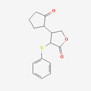 2(3H)-Furanone, dihydro-4-(2-oxocyclopentyl)-3-(phenylthio)-