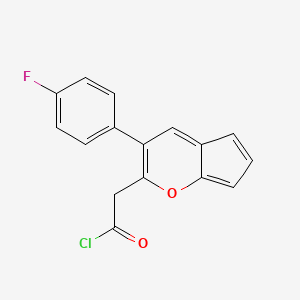 [3-(4-Fluorophenyl)cyclopenta[b]pyran-2-yl]acetyl chloride