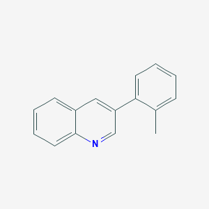 molecular formula C16H13N B15466768 Quinoline, 3-(2-methylphenyl)- CAS No. 57479-09-1