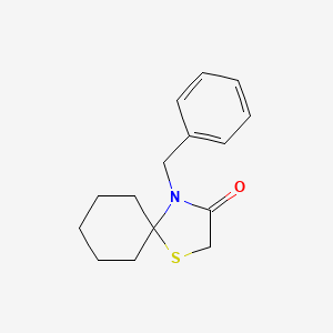 molecular formula C15H19NOS B15466775 4-Benzyl-1-thia-4-azaspiro[4.5]decan-3-one CAS No. 57178-07-1