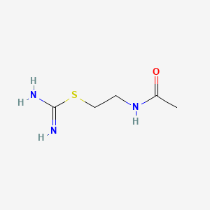 molecular formula C5H11N3OS B15466779 Carbamimidothioic acid, 2-(acetylamino)ethyl ester CAS No. 55064-48-7