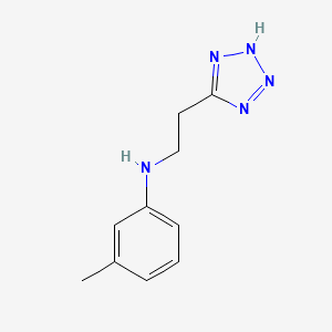 molecular formula C10H13N5 B15466780 1H-Tetrazole-5-ethanamine, N-(3-methylphenyl)- CAS No. 53968-46-0