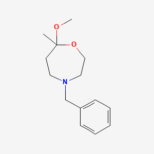 1,4-Oxazepine, hexahydro-7-methoxy-7-methyl-4-(phenylmethyl)-