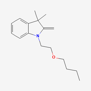 molecular formula C17H25NO B15466820 1-(2-Butoxyethyl)-3,3-dimethyl-2-methylidene-2,3-dihydro-1H-indole CAS No. 55623-67-1