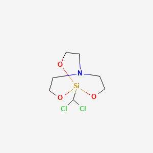 molecular formula C7H13Cl2NO3Si B15466829 1-(Dichloromethyl)-2,8,9-trioxa-5-aza-1-silabicyclo[3.3.3]undecane CAS No. 57483-06-4