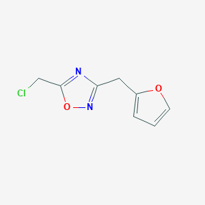 molecular formula C8H7ClN2O2 B15466838 5-(Chloromethyl)-3-[(furan-2-yl)methyl]-1,2,4-oxadiazole CAS No. 54042-94-3