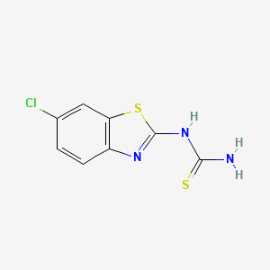 molecular formula C8H6ClN3S2 B15466854 Thiourea, (6-chloro-2-benzothiazolyl)- CAS No. 56159-92-3