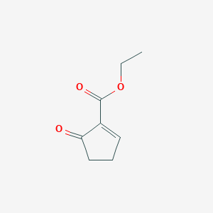 molecular formula C8H10O3 B15466882 1-Cyclopentene-1-carboxylic acid, 5-oxo-, ethyl ester CAS No. 57020-97-0