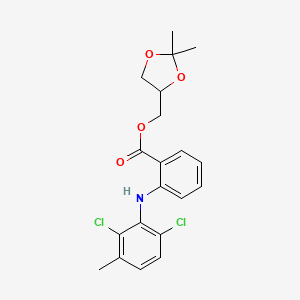 molecular formula C20H21Cl2NO4 B15466908 (2,2-Dimethyl-1,3-dioxolan-4-yl)methyl 2-(2,6-dichloro-3-methylanilino)benzoate CAS No. 55470-08-1