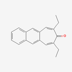 molecular formula C19H18O B15467030 8H-Cyclohepta(b)naphthalen-8-one, 7,9-diethyl- CAS No. 55027-92-4