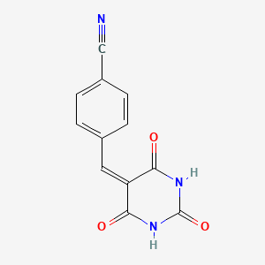 molecular formula C12H7N3O3 B15467053 4-((2,4,6-Trioxotetrahydro-5(2H)-pyrimidinylidene)methyl)benzonitrile CAS No. 57270-79-8