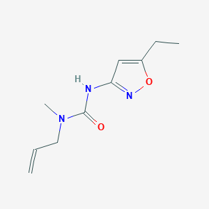 molecular formula C10H15N3O2 B15467063 N'-(5-Ethyl-1,2-oxazol-3-yl)-N-methyl-N-prop-2-en-1-ylurea CAS No. 55808-56-5