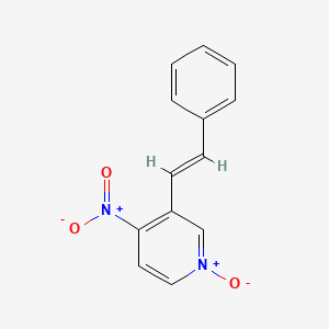 molecular formula C13H10N2O3 B15467174 4-nitro-1-oxido-3-[(E)-2-phenylethenyl]pyridin-1-ium CAS No. 54629-90-2