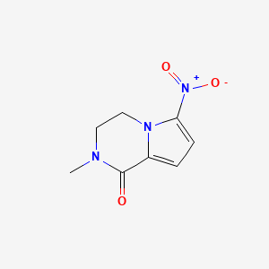 molecular formula C8H9N3O3 B15467194 2-Methyl-6-nitro-3,4-dihydropyrrolo[1,2-a]pyrazin-1(2H)-one CAS No. 54993-49-6