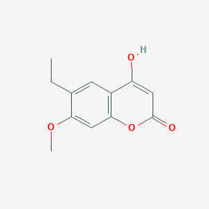 molecular formula C12H12O4 B15467217 6-Ethyl-4-hydroxy-7-methoxy-2H-1-benzopyran-2-one CAS No. 55004-83-6