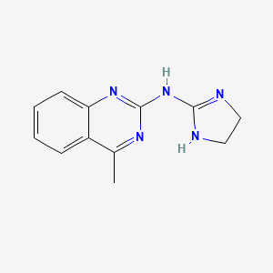 molecular formula C12H13N5 B15467219 N-(4,5-Dihydro-1H-imidazol-2-yl)-4-methylquinazolin-2-amine CAS No. 54760-51-9