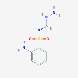 molecular formula C7H10N4O2S B15467310 2-Amino-N-(hydrazinylmethylidene)benzene-1-sulfonamide CAS No. 56519-42-7