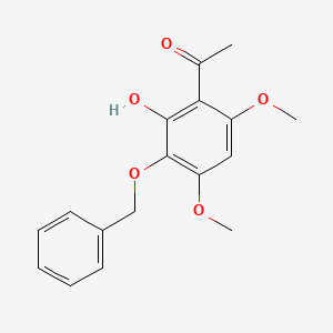 molecular formula C17H18O5 B15467373 1-[3-(Benzyloxy)-2-hydroxy-4,6-dimethoxyphenyl]ethan-1-one CAS No. 54299-57-9