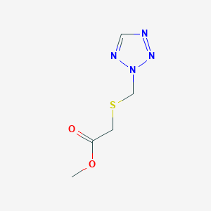 molecular formula C5H8N4O2S B15467378 Methyl {[(2H-tetrazol-2-yl)methyl]sulfanyl}acetate CAS No. 57235-71-9