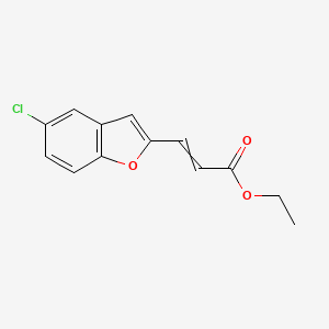 molecular formula C13H11ClO3 B15467405 Ethyl 3-(5-chloro-1-benzofuran-2-yl)prop-2-enoate CAS No. 54466-66-9