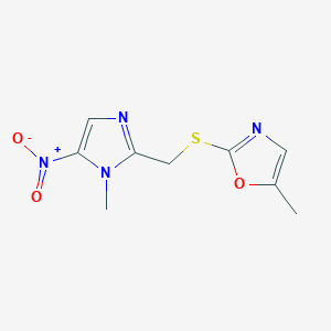 5-Methyl-2-{[(1-methyl-5-nitro-1H-imidazol-2-yl)methyl]sulfanyl}-1,3-oxazole