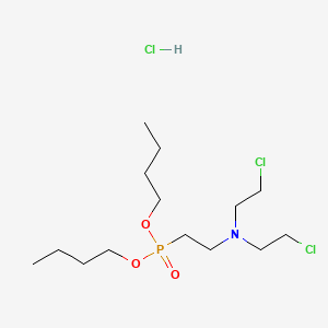 Phosphonic acid, (2-(bis(2-chloroethyl)amino)ethyl)-, dibutyl ester, hydrochloride