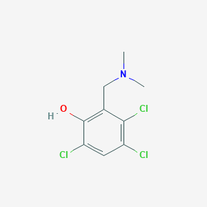 molecular formula C9H10Cl3NO B15467503 3,4,6-Trichloro-2-[(dimethylamino)methyl]phenol CAS No. 55137-00-3