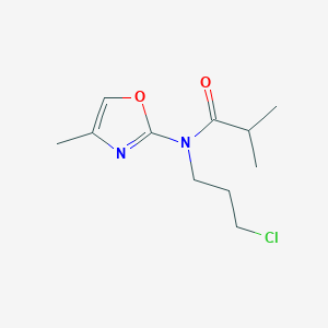 molecular formula C11H17ClN2O2 B15467507 N-(3-Chloropropyl)-2-methyl-N-(4-methyl-1,3-oxazol-2-yl)propanamide CAS No. 57068-93-6