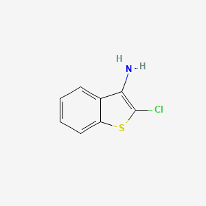 molecular formula C8H6ClNS B15467530 Benzo[b]thiophen-3-amine, 2-chloro- CAS No. 54494-79-0