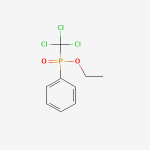 molecular formula C9H10Cl3O2P B15467583 Phosphinic acid, phenyl(trichloromethyl)-, ethyl ester CAS No. 54944-19-3