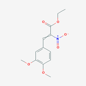 molecular formula C13H15NO6 B15467596 Ethyl 3-(3,4-dimethoxyphenyl)-2-nitroprop-2-enoate CAS No. 53969-89-4