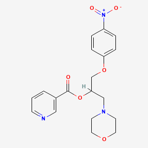 1-(4-Morpholinylmethyl)-2-(4-nitrophenoxy)ethyl 3-pyridinecarboxylate