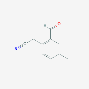 B154677 (2-Formyl-4-methylphenyl)acetonitrile CAS No. 136263-00-8