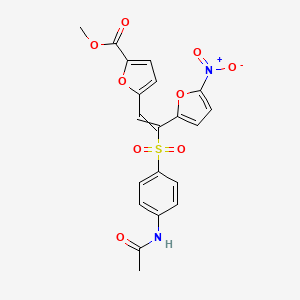 Methyl 5-[2-(4-acetamidophenyl)sulfonyl-2-(5-nitrofuran-2-yl)ethenyl]furan-2-carboxylate