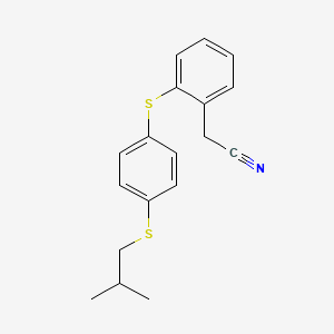 molecular formula C18H19NS2 B15467731 [2-({4-[(2-Methylpropyl)sulfanyl]phenyl}sulfanyl)phenyl]acetonitrile CAS No. 56056-68-9