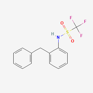 molecular formula C14H12F3NO2S B15467794 N-(2-Benzylphenyl)-1,1,1-trifluoromethanesulfonamide CAS No. 55251-19-9