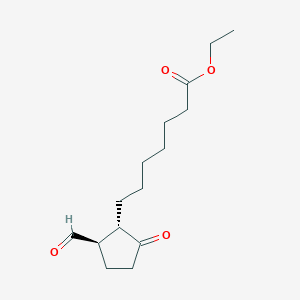 molecular formula C15H24O4 B15467805 ethyl 7-[(1S,2R)-2-formyl-5-oxocyclopentyl]heptanoate CAS No. 57337-69-6