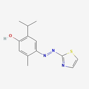 molecular formula C13H15N3OS B15467843 5-Methyl-2-(propan-2-yl)-4-[2-(1,3-thiazol-2-yl)hydrazinylidene]cyclohexa-2,5-dien-1-one CAS No. 55750-89-5