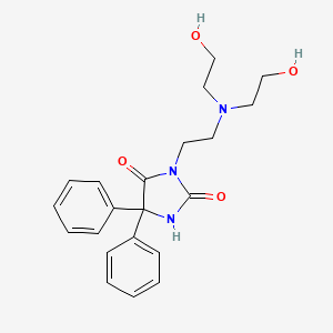 molecular formula C21H25N3O4 B15467869 3-[2-[Bis(2-hydroxyethyl)amino]ethyl]-5,5-diphenylimidazolidine-2,4-dione CAS No. 56605-10-8