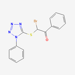 2-Bromo-1-phenyl-2-[(1-phenyl-1H-tetrazol-5-yl)sulfanyl]ethan-1-one