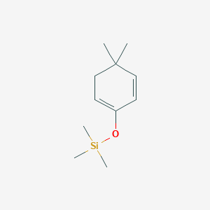 molecular formula C11H20OSi B15467909 Silane, [(4,4-dimethyl-1,5-cyclohexadien-1-yl)oxy]trimethyl- CAS No. 54781-30-5