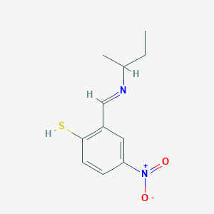 molecular formula C11H14N2O2S B15467923 6-{[(Butan-2-yl)amino]methylidene}-4-nitrocyclohexa-2,4-diene-1-thione CAS No. 55969-96-5