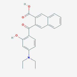 molecular formula C22H21NO4 B15467937 3-[4-(Diethylamino)-2-hydroxybenzoyl]naphthalene-2-carboxylic acid CAS No. 54117-20-3