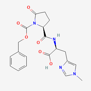 molecular formula C20H22N4O6 B15467968 1-[(Benzyloxy)carbonyl]-5-oxo-L-prolyl-1-methyl-L-histidine CAS No. 53914-61-7