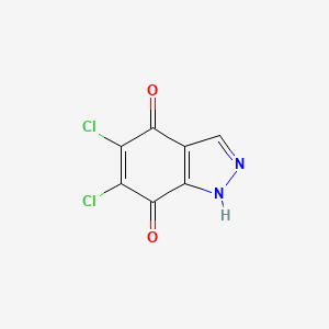 molecular formula C7H2Cl2N2O2 B15467981 5,6-Dichloro-1H-indazole-4,7-dione CAS No. 56054-64-9