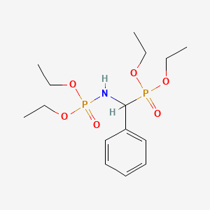 molecular formula C15H27NO6P2 B15468008 Phosphoramidic acid, [(diethoxyphosphinyl)phenylmethyl]-, diethyl ester CAS No. 55595-96-5