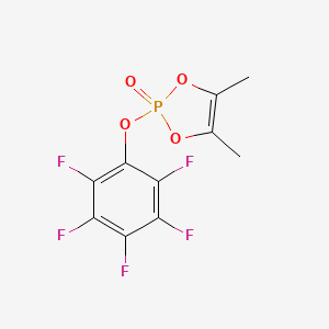 4,5-Dimethyl-2-(pentafluorophenoxy)-2H-1,3,2lambda~5~-dioxaphosphol-2-one