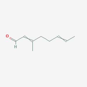 molecular formula C9H14O B15468030 3-Methylocta-2,6-dienal CAS No. 56522-83-9